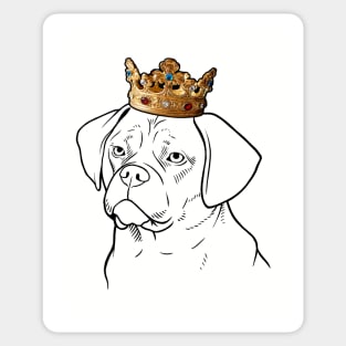 Puggle Dog King Queen Wearing Crown Sticker